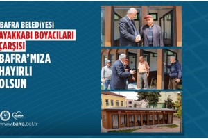 Bafra Belediyesi Tarafından Yapılan Ayakkabı Boyacıları Çarşısı Tamamlandı